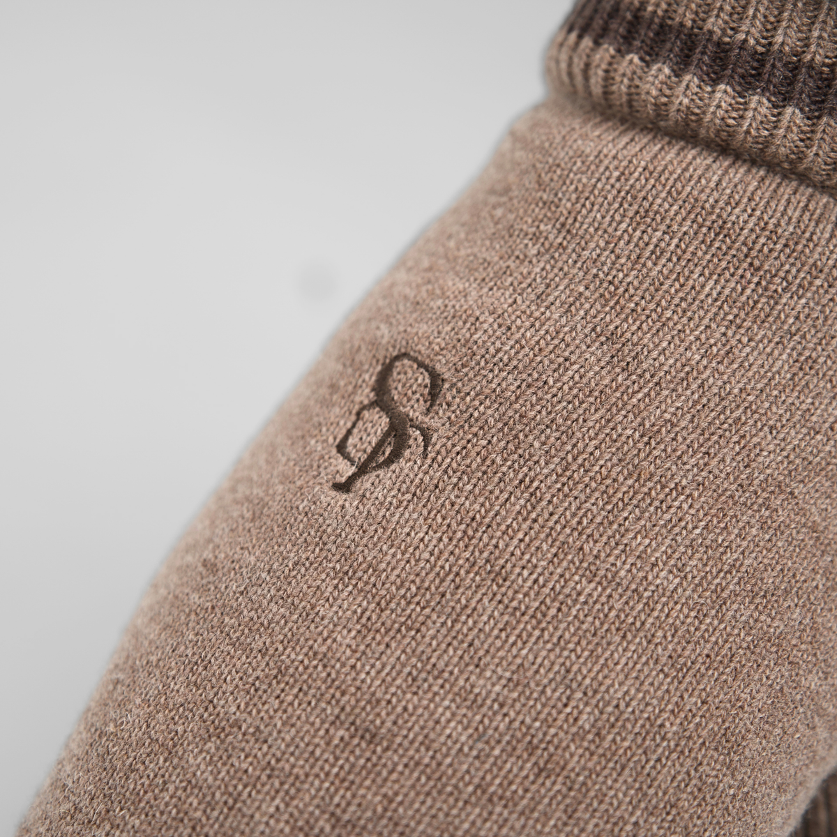 Ellen Dog Sweater | Taupe/Espresso