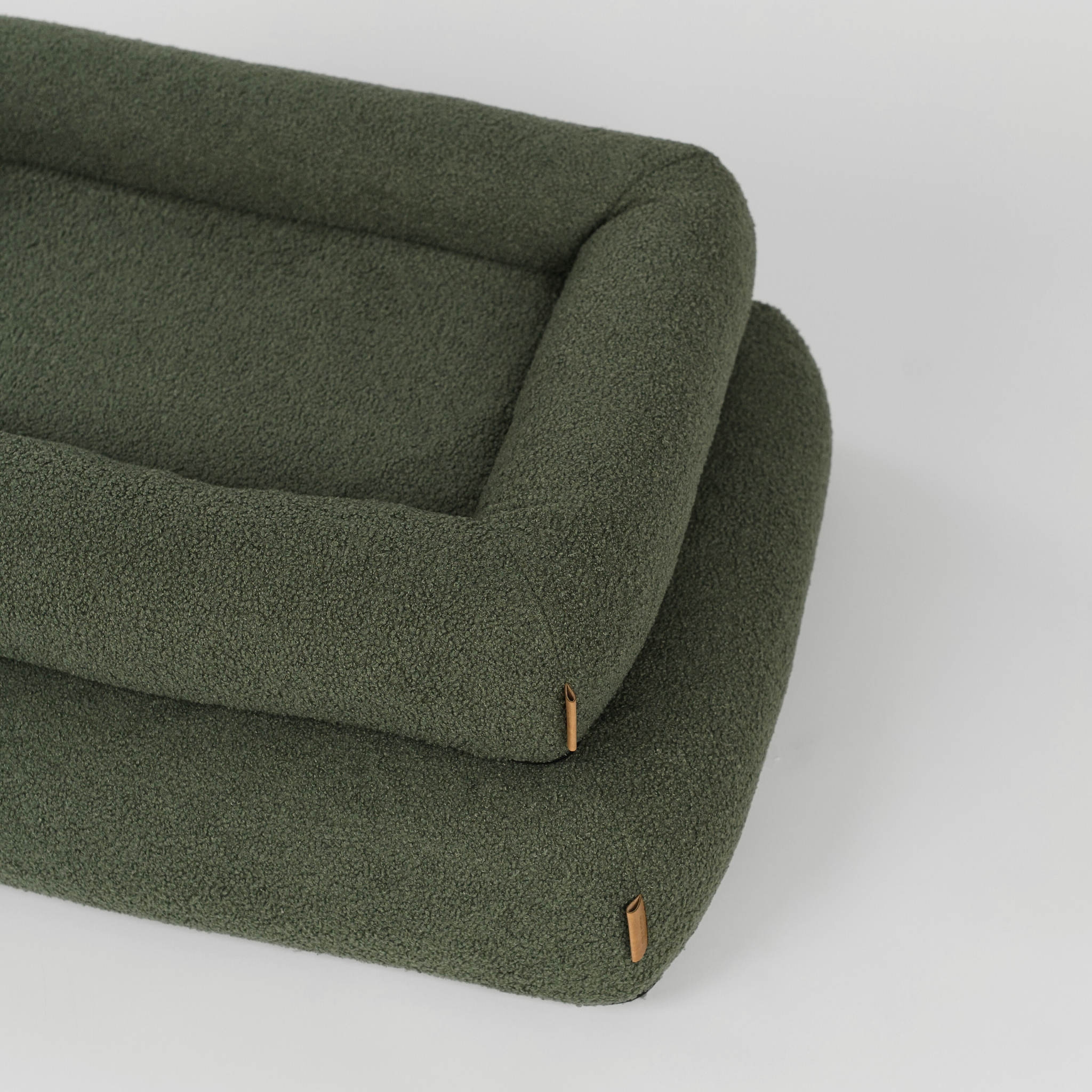 Karla Orthopedic Dog Bed | Moss Bouclé