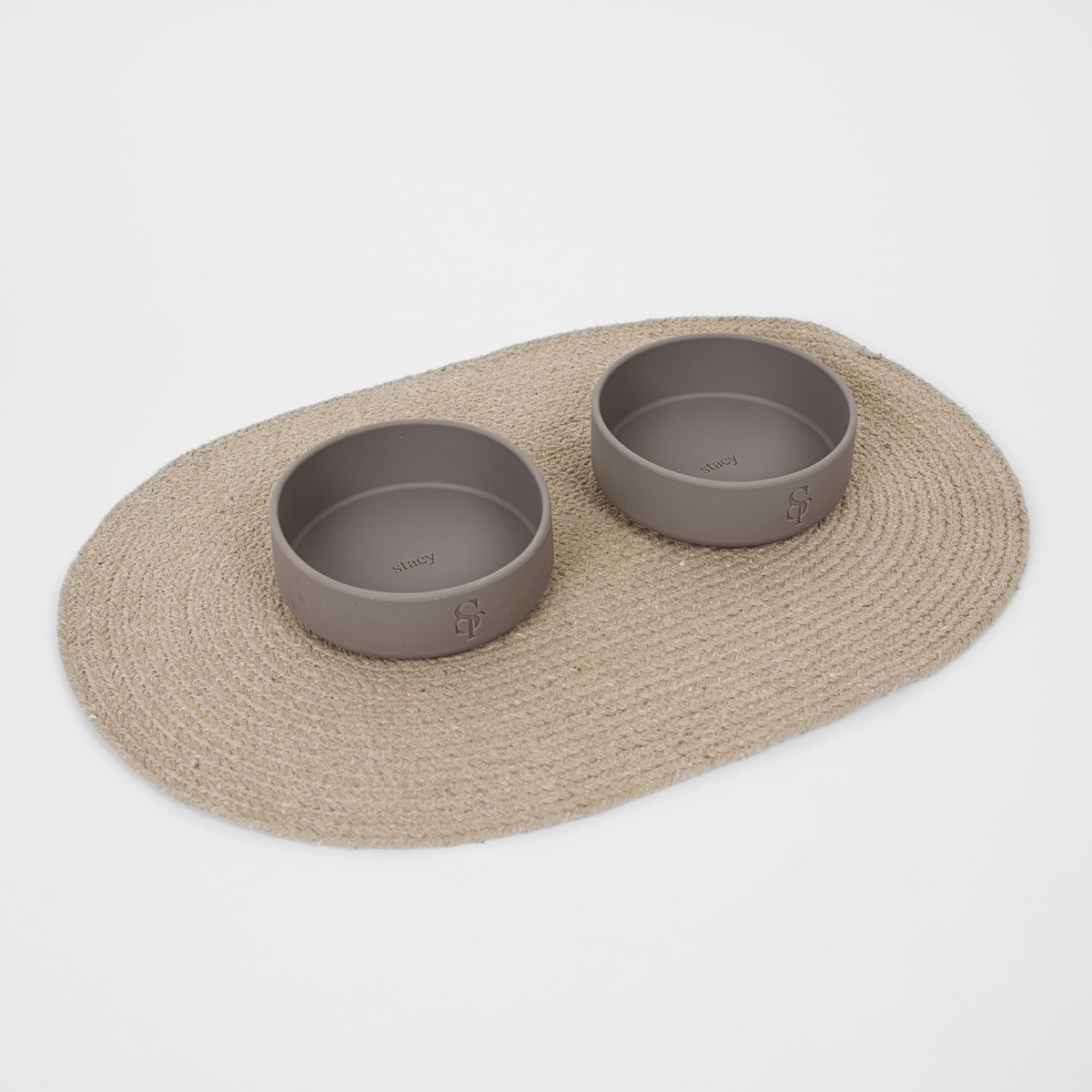 Elli – Flätad oval matmatta – Sand