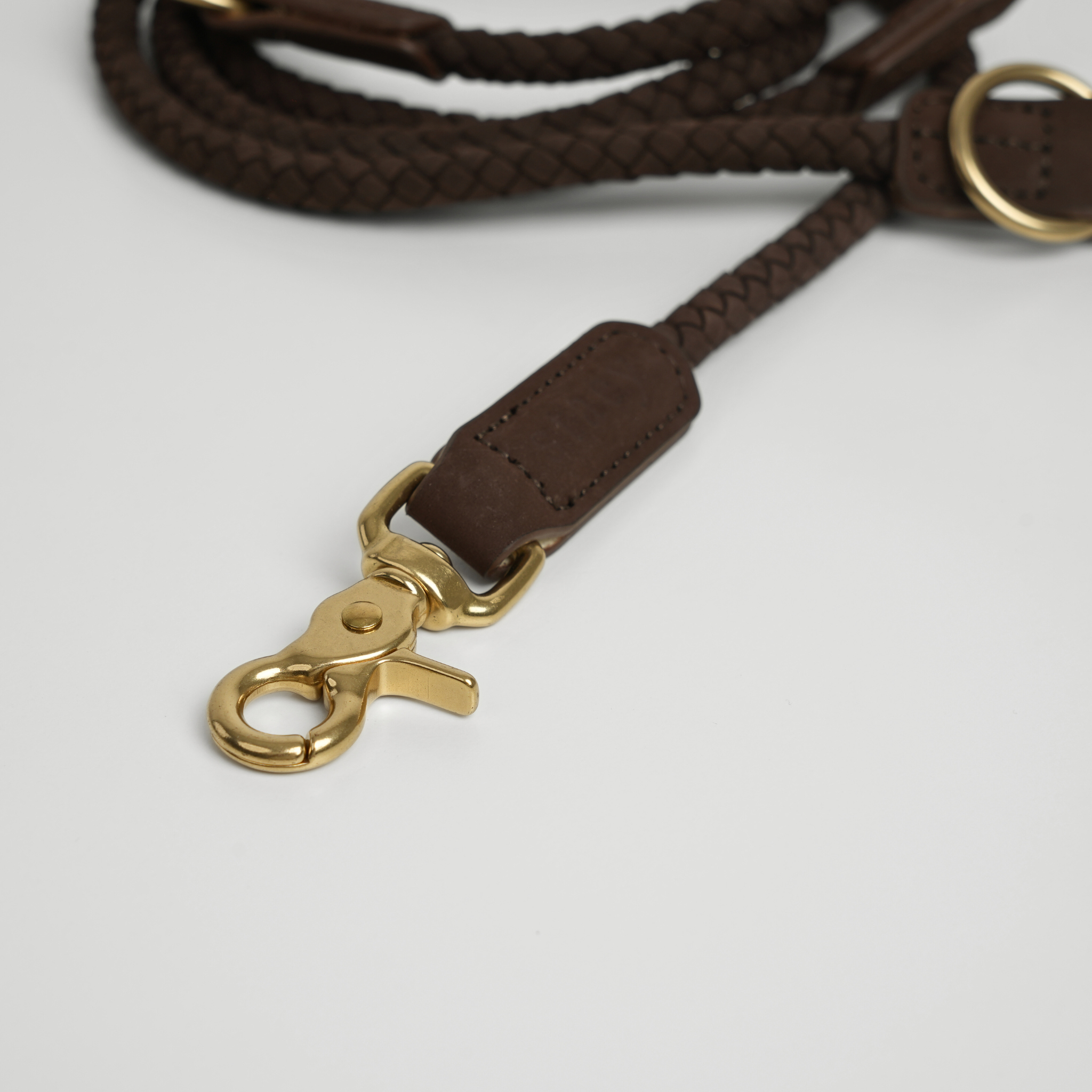 Kaia Braided Dog Leash | Dark Oak