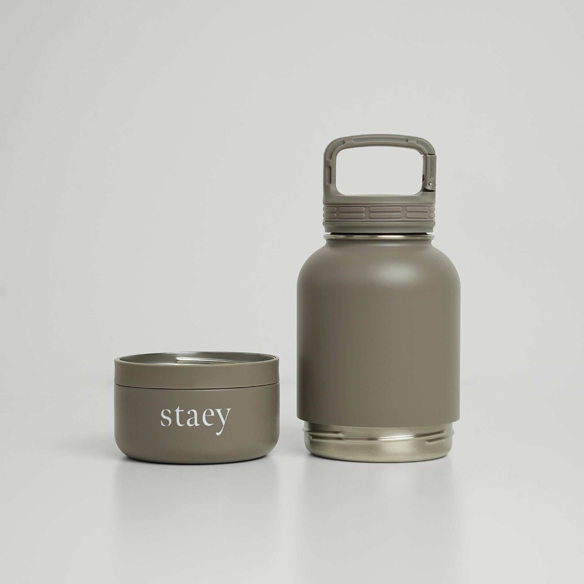 Noona 2-i-1 flaska med Skål | Rostfritt stål