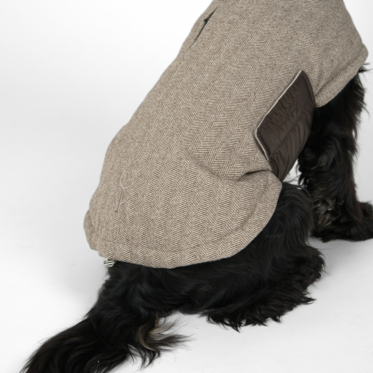 Nora hundkappa | Herringbone Mocca