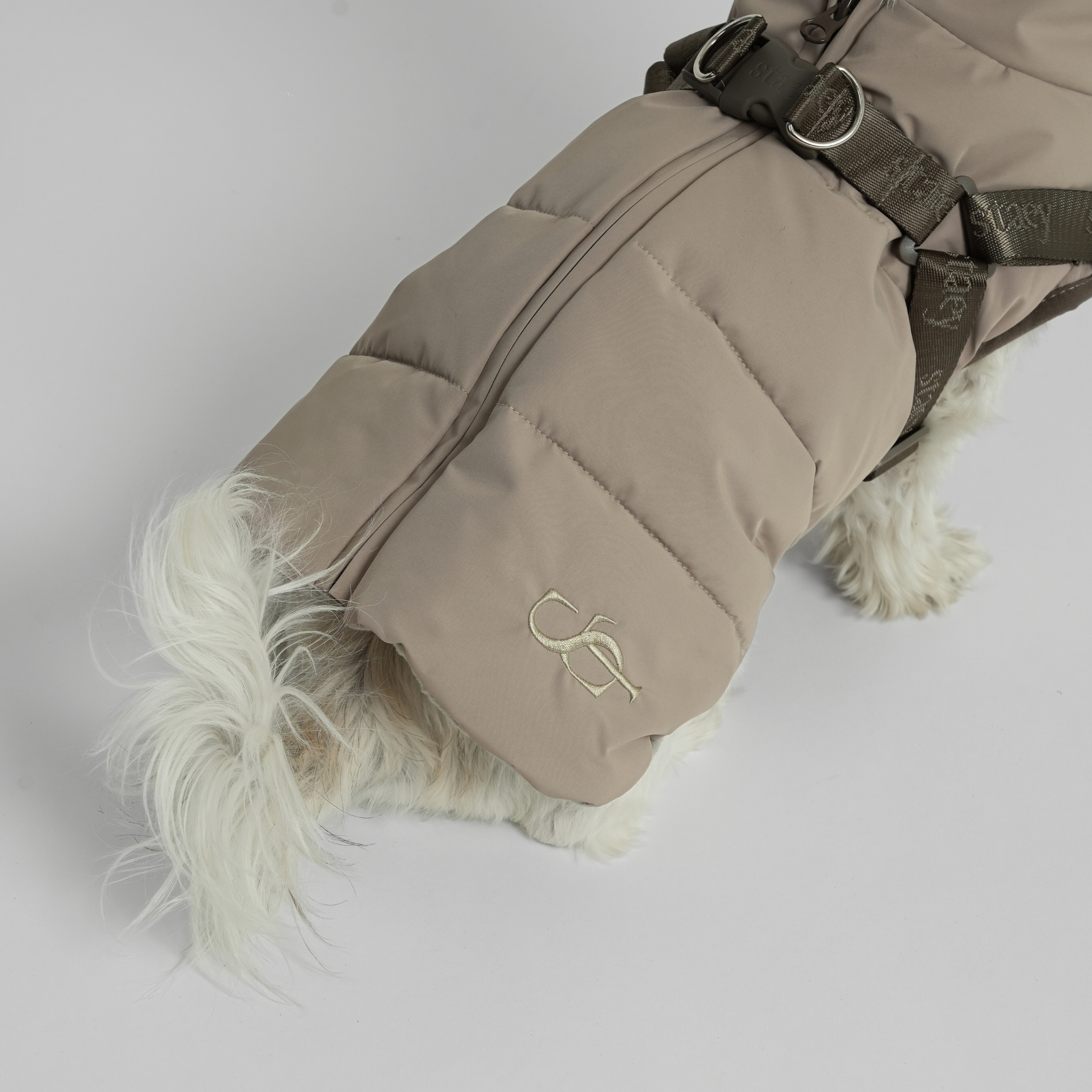 Vera Dog Coat w. Harness | Sand