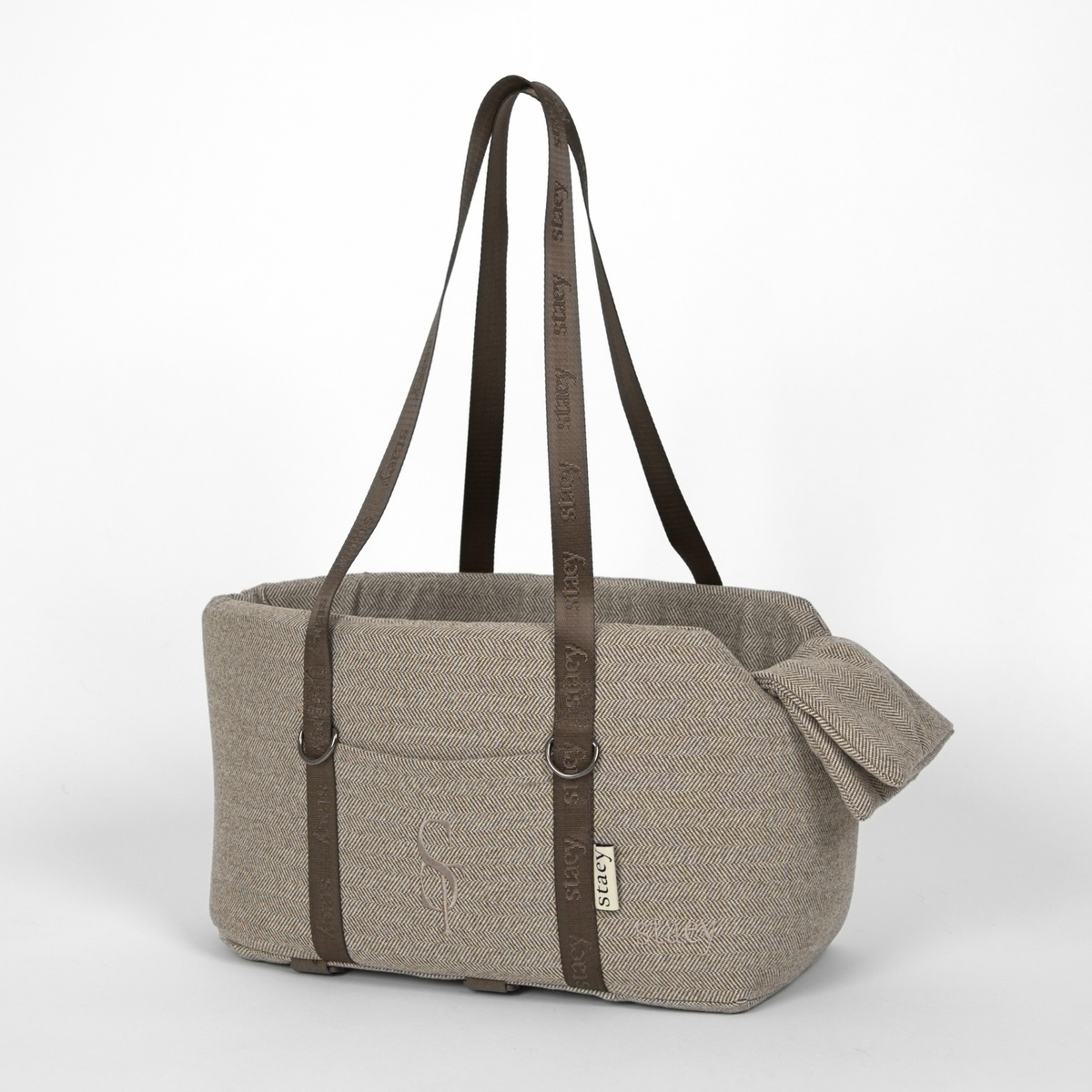 Maya 2-i-1 bilsäte för hund, Herringbone Mocca