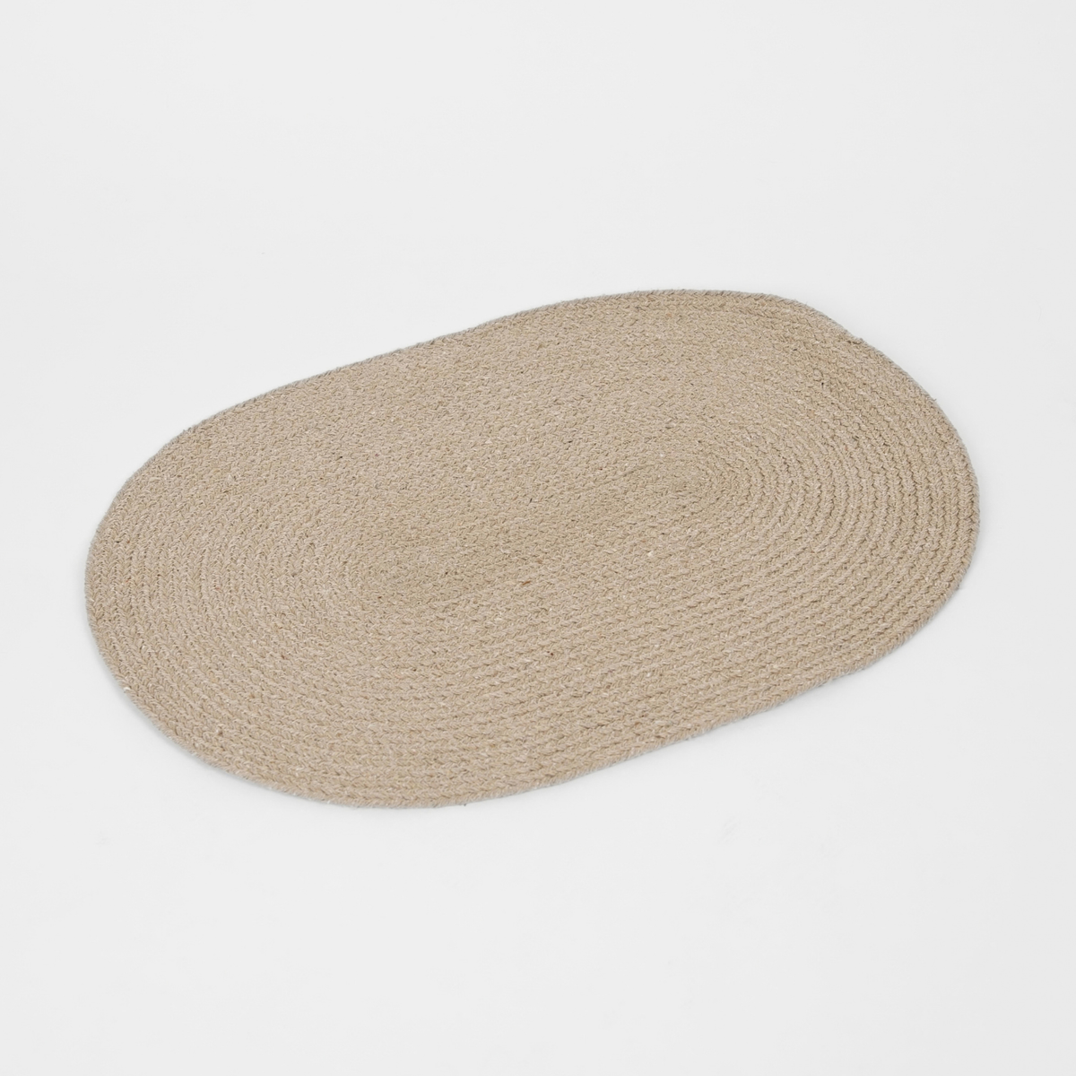 Elli – Flätad oval matmatta – Sand