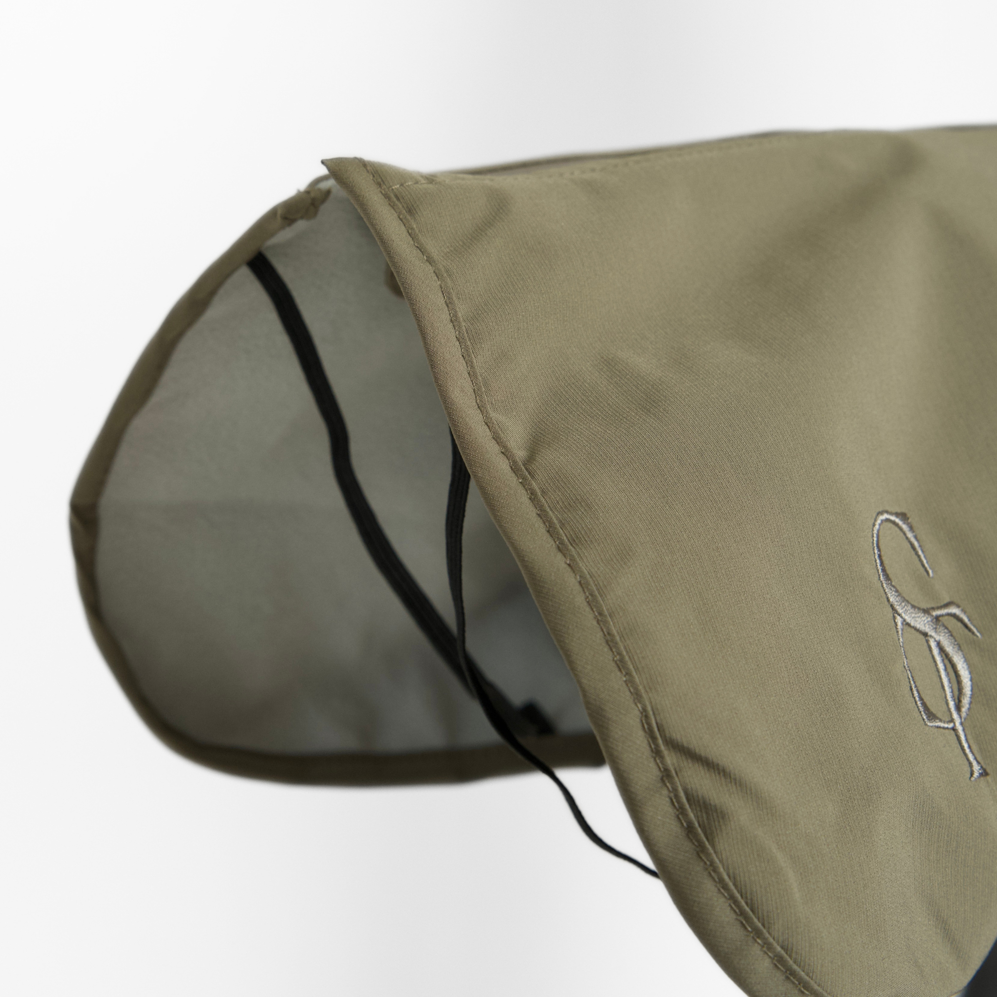 Leva hundkappa m. sele | Moss green