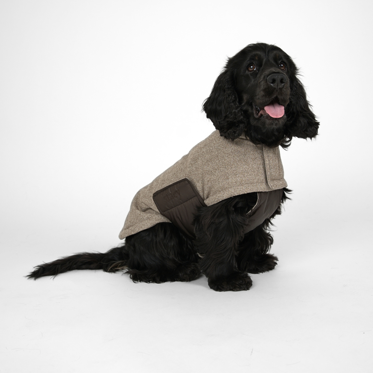 Nora hundkappa | Herringbone Mocca