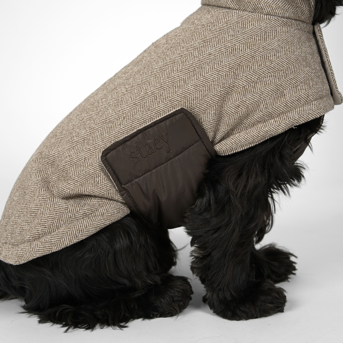 Nora hundkappa | Herringbone Mocca