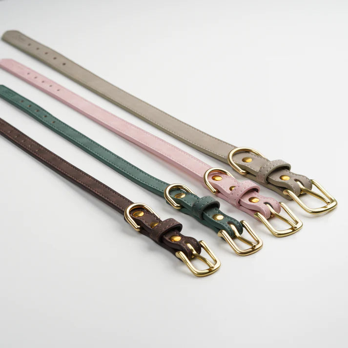 Grace Leather Dog Collar | Nature