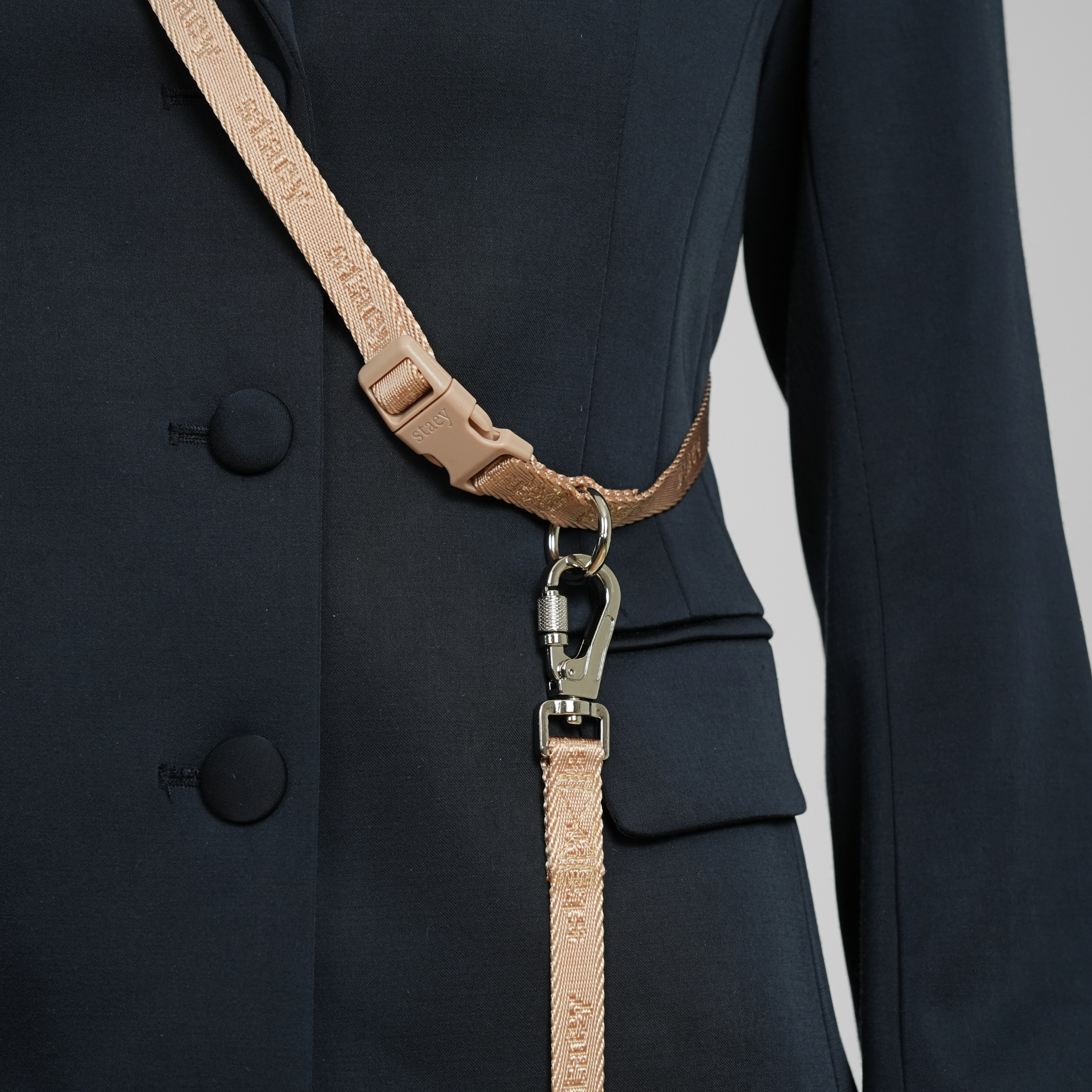 Handsfree hundkoppel | Ljus ros