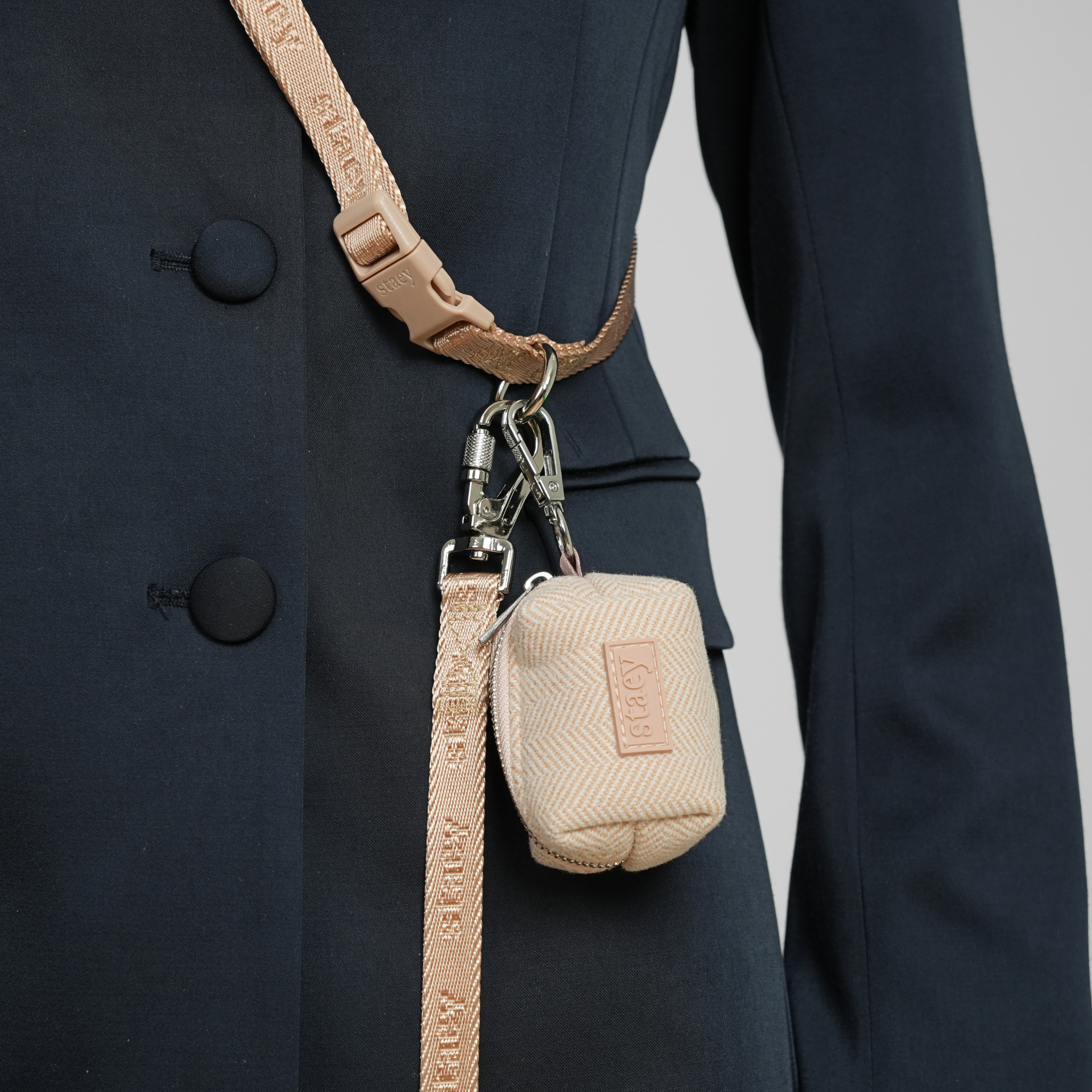 Handsfree hundkoppel | Ljus ros