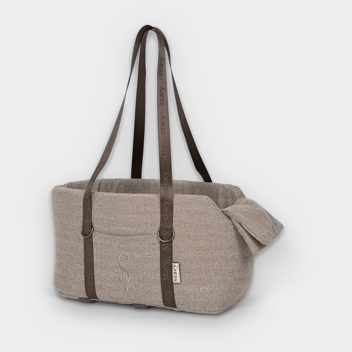 Maya 2-i-1 bilsäte för hund, Herringbone Mocca